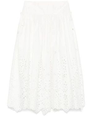 Self-Portrait Midi Skirts - Blanco