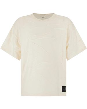 Y-3 Pleated Short Sleeve Tee - Wit