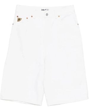 Lois Denim Shorts - White