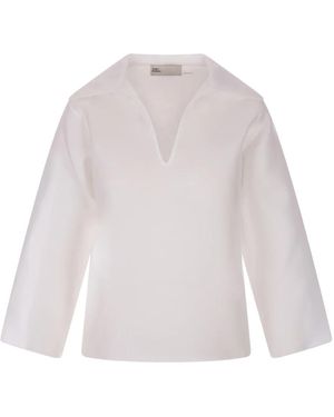 Tory Burch Long Sleeve T-Shirts - White