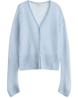 Opus Light Knit Cardigan - Blauw