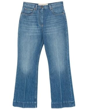 Valentino Pantalon Jean Denim Camal Recto - Blau