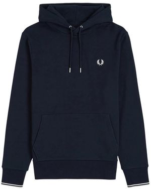 Fred Perry Double-Stripe Hoodie - Blauw