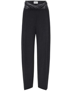 ANDAMANE Broeken ,Zwart ,Katoen Wijde Broek - Blauw