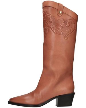 Maison Skorpios Cowboy & Biker Boots - Brown