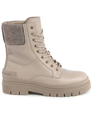 Tommy Hilfiger Lace-Up Boots - Gray