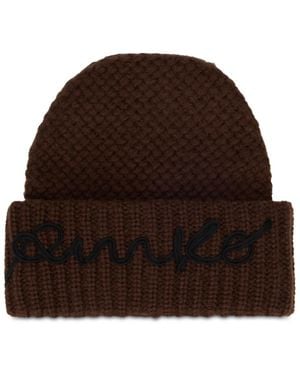 Pinko Beanie Mit Gesticktem Logo - Braun