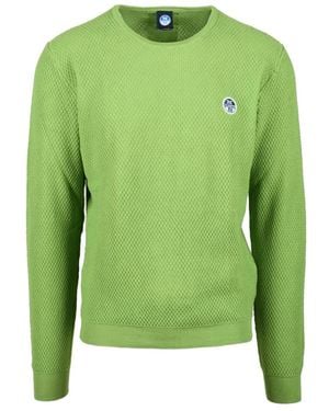 North Sails Round-Neck Knitwear - Verde
