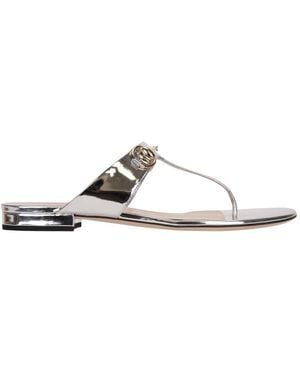 Gucci Schoenen ,Grijs ,Leer Flip Flops