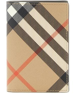 Burberry Check Vouwbare Kaarthouder - Metallic