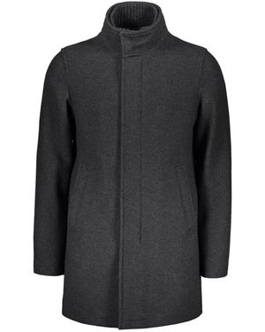 Herno Gepolsterter wollmantel mit taschen - Schwarz