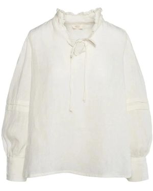 Hèst Overhemden ,Wit ,Linnen Witte Linnen Blouse