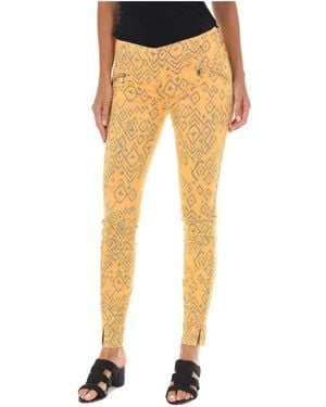 Met Broeken ,Geel ,Katoen Skinny Ritsbroek