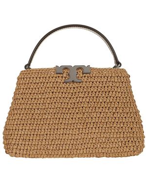Tory Burch Eleanor Straw Mini Satchel - Bruin