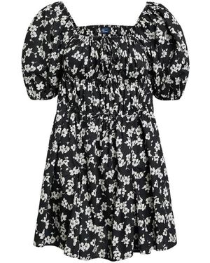 Ralph Lauren Floral Blouson Sleeve Dress - Black