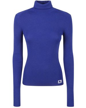 Burberry Truien & Vesten ,Blauw ,Wol Turtleneck
