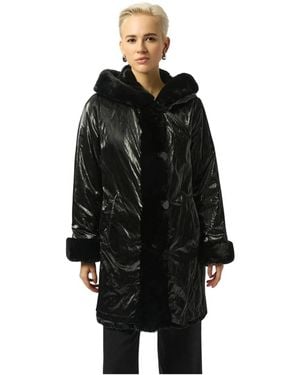 Joseph Ribkoff Faux Fur & Shearling Jackets - Negro