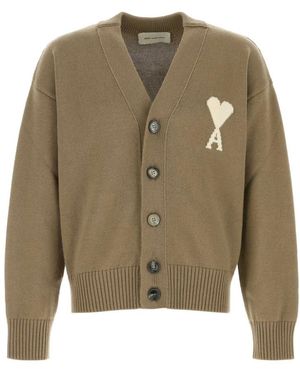 Ami Paris Truien & Vesten ,Katoen De Coeur Cardigan - Groen