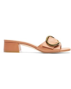 Stuart Weitzman Schoenen ,Ambachtelijke Sandaal Met Band En Gesp - Bruin