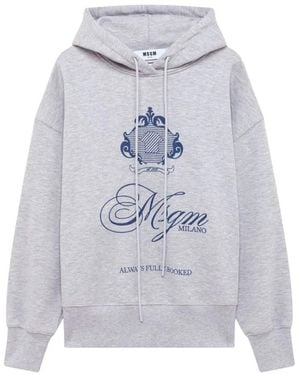 MSGM Hoodies & Sweatvesten ,Grijs ,Hoodie