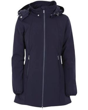 Yes-Zee Jassen ,Blauw ,Nylon O047 L300 Puffer Jacket