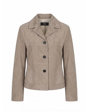 Arma Jassen ,Grijs ,Leer Lotus Goat Suede Jacket - Naturel