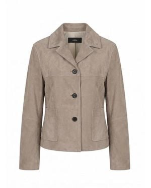 Arma Jassen ,Grijs ,Leer Lotus Goat Suede Jacket - Naturel