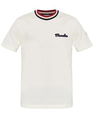 Moncler Natürliche T-Shirts Und Polos - Weiß