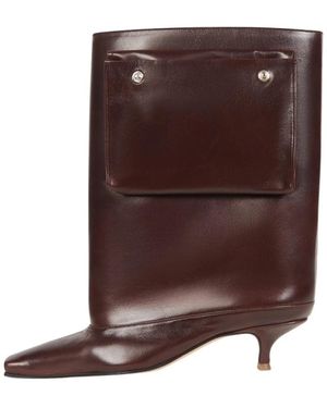 A.W.A.K.E. MODE Mid-Calf Laarsjes Met Hak - Bruin