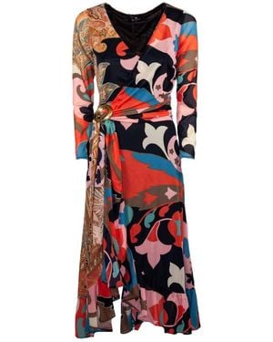 Etro Midi-Kleid Mit Blumen-Paisley-Print - Rot