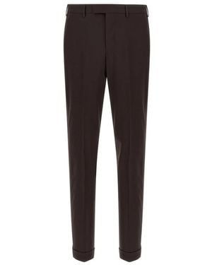PT Torino Slim-Fit Trousers - Brown
