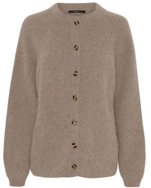 Btfcph Kaschmir-Waschbär-Mischcardigan - Braun