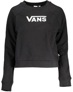 Vans Sudadera De Algodón Negra Con Estampado De Logo, Mujer, Talla - Negro