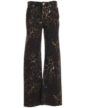 Roberto Cavalli Wijde Jeans - Zwart