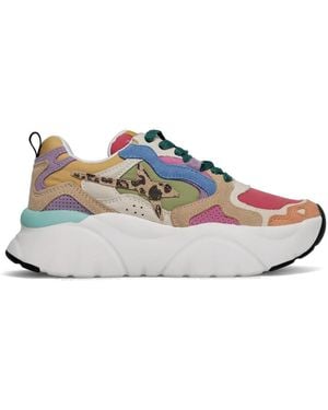 W6yz Schoenen ,Veelkleurig ,Suède Platform Sneakers - Blauw