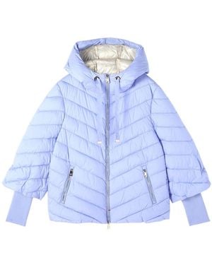 Oltre Jassen ,Blauw ,Polyester Donsjack Met Capuchon En Manchetten
