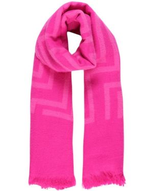 ONLY Accessoires ,Roze ,Geometrische Franje Sjaal Winter Accessoire
