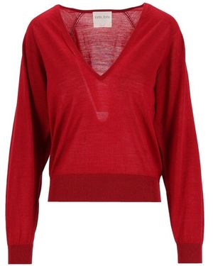 forte_forte V-Hals Trui - Rood