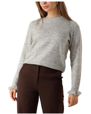 SELECTED Round-Neck Strickwaren - Grau