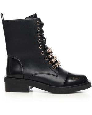V73 Lace-Up Boots - Black
