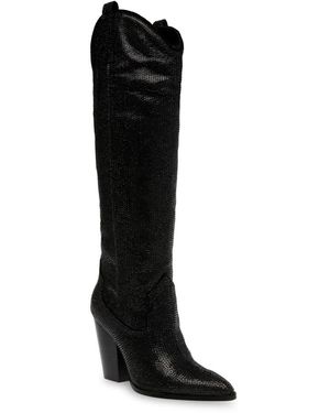 Steve Madden Over-Knee Cowboylaarzen - Zwart