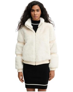 Guess Faux-Fur-Jacke - Weiß