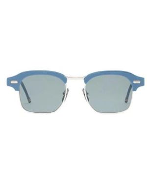 Thom Browne Vierkante Zonnebril Van Acetaat En Titanium - Blauw