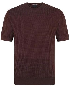 HUGO Round-Neck Knitwear - Purple