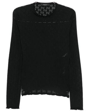 Gucci Gg Monogram Rundhals-Pullover - Schwarz
