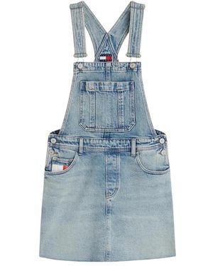 Tommy Hilfiger Denim Overall Mini Jurk - Blauw