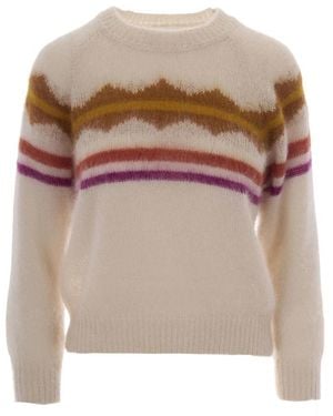 Isabel Marant Truien & Vesten ,Wol Round-Neck Truien - Bruin
