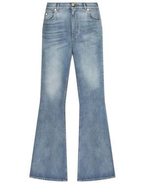 Balmain Jeans ,Blauw ,Katoen Jeans Met Uitlopende Pijpen