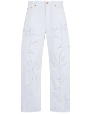 Alberta Ferretti Straight Jeans - Blanco
