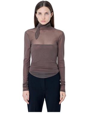 Lemaire Long Sleeve T-Shirts - Purple